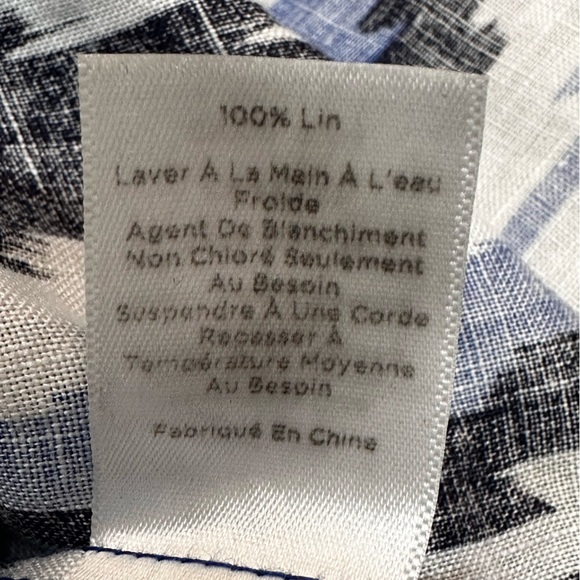 Talbots Chevron Ikat 100% Linen Cover Up Tunic Dress Sz M - Picture 4 of 10